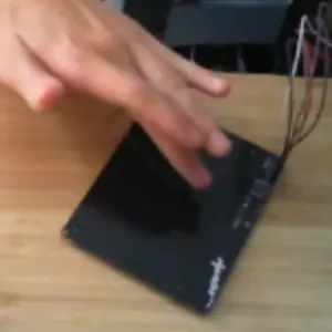 interaction with the gesture-sensing board using a finger